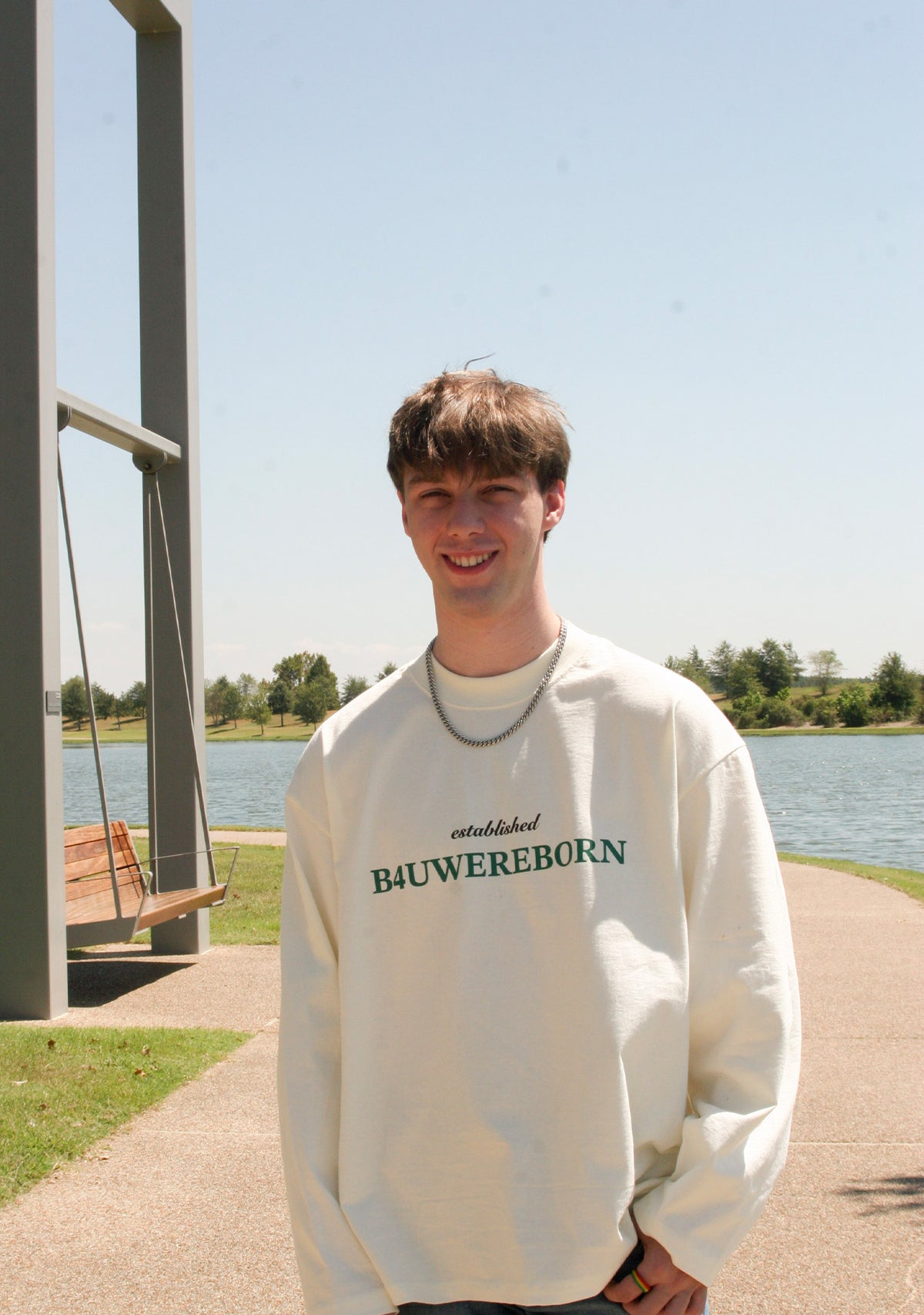 "B4UWEREBORN" Long-Sleeve Tee