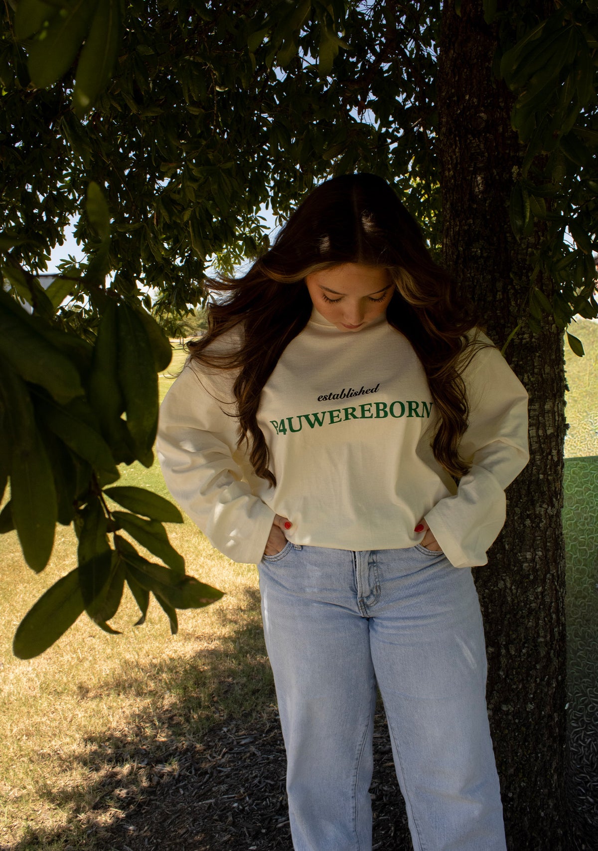 "B4UWEREBORN" Long-Sleeve Tee